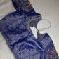 Tissue Blue Multi Color  Maggam Blouse