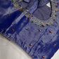 Tissue Blue Multi Color  Maggam Blouse