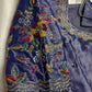 Tissue Blue Multi Color  Maggam Blouse