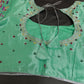 Tissue Green Multi Color  Maggam Blouse