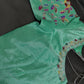 Tissue Green Multi Color  Maggam Blouse