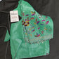 Tissue Green Multi Color  Maggam Blouse