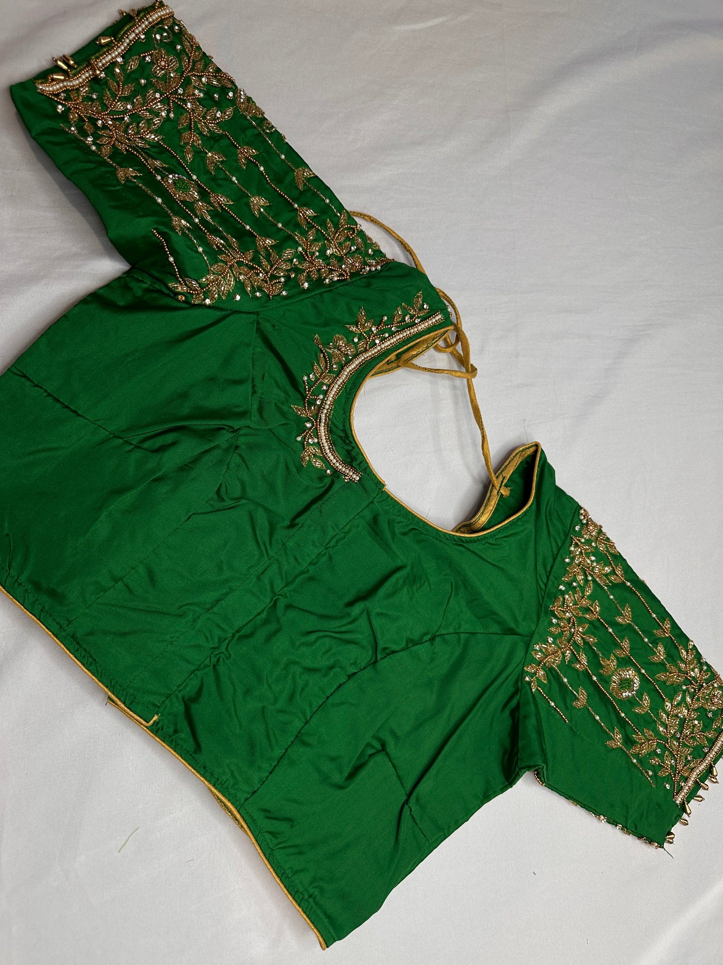 Kardana Green Maggam Blouse