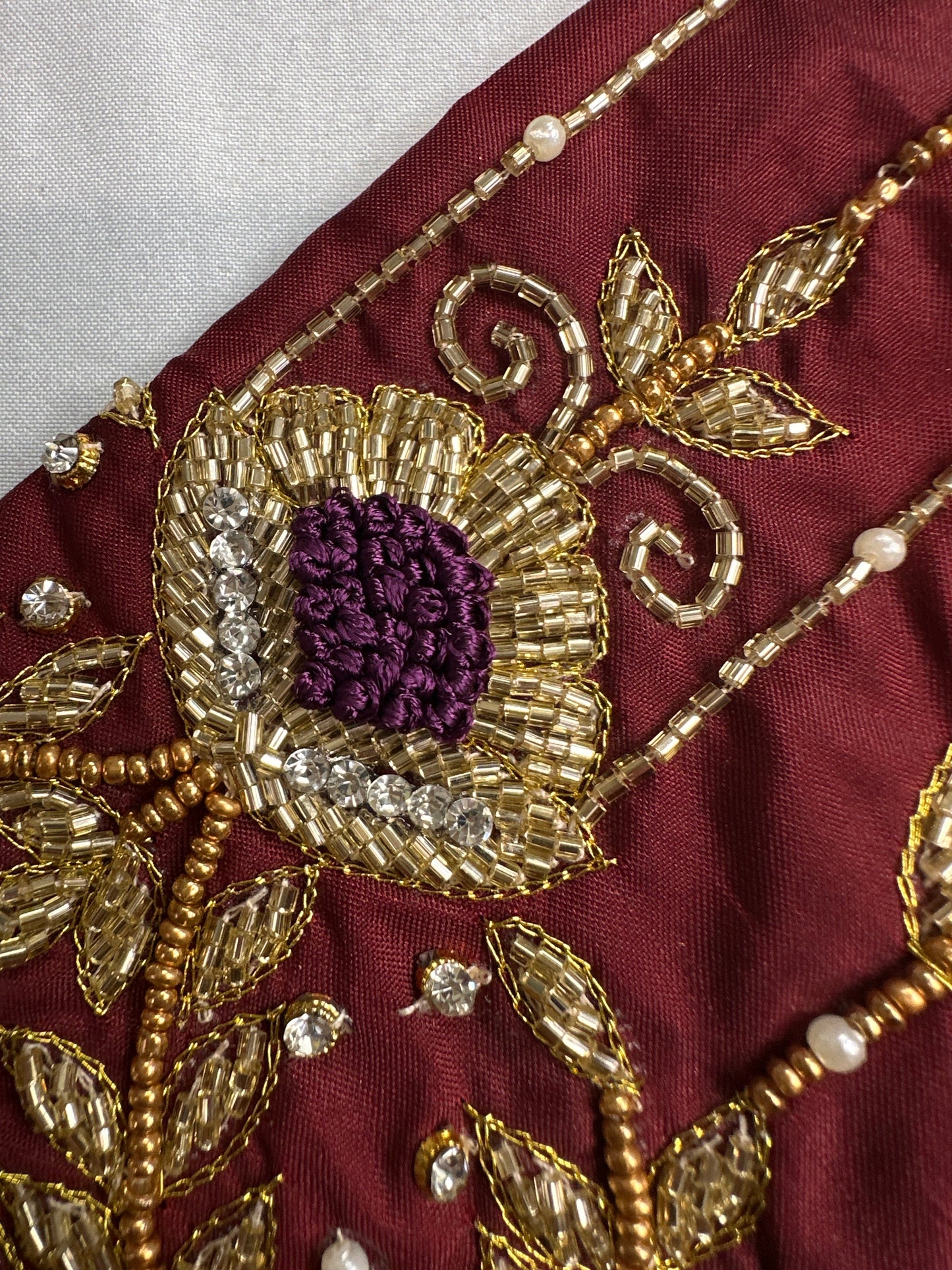 Kardana Pattu Red Maggam Blouse