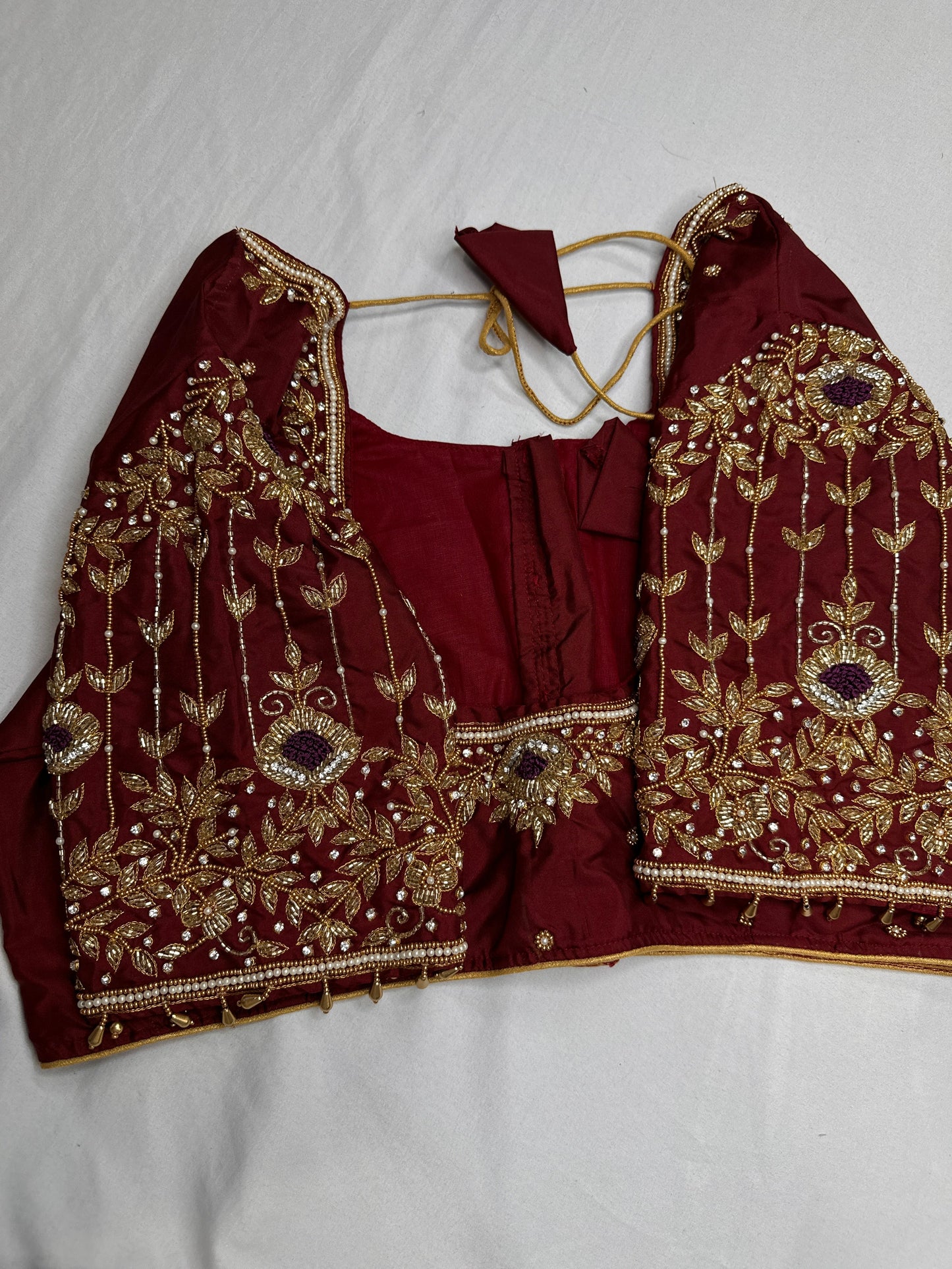 Kardana Pattu Red Maggam Blouse