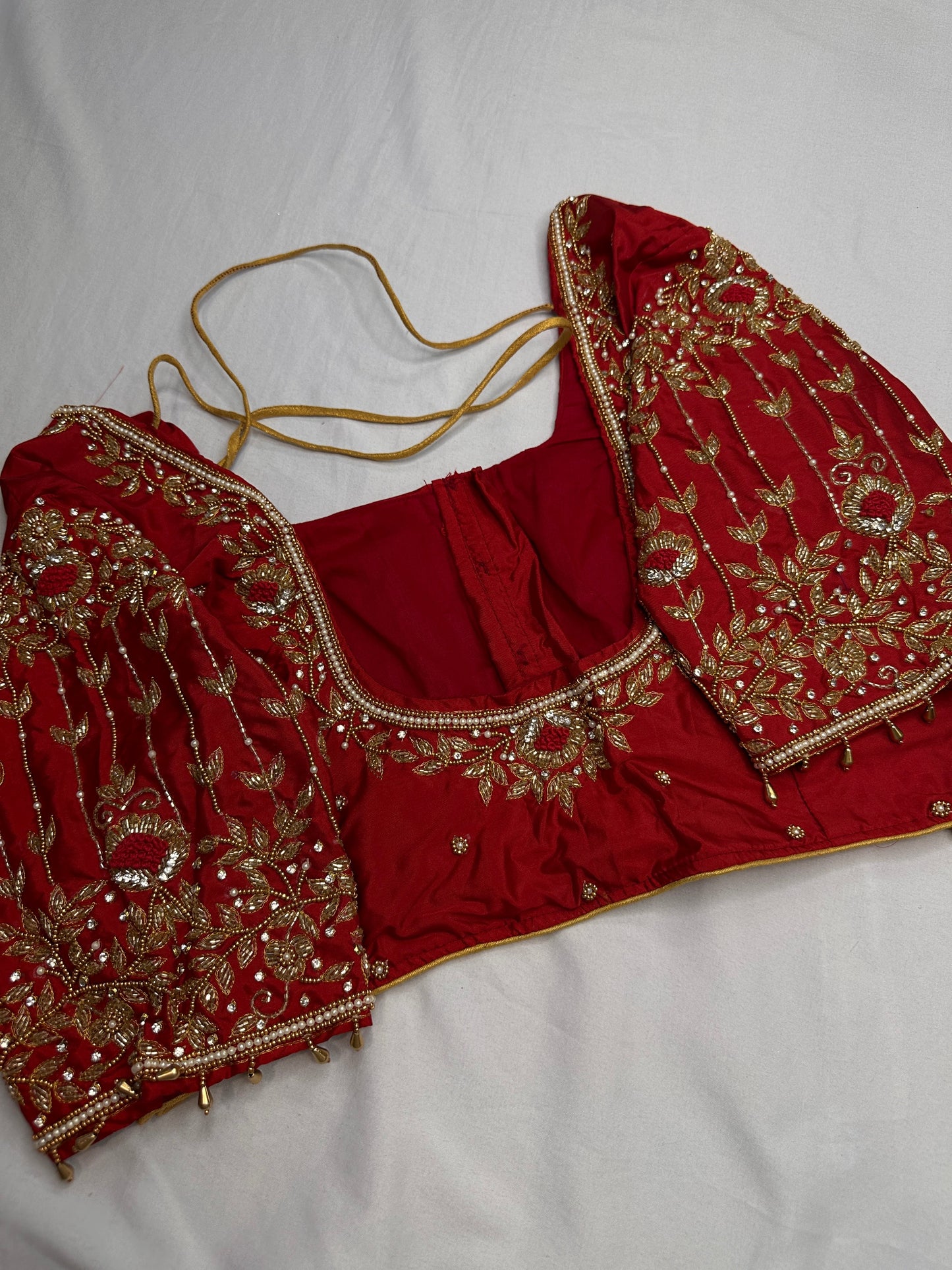 Kardana Pattu Red Maggam Blouse