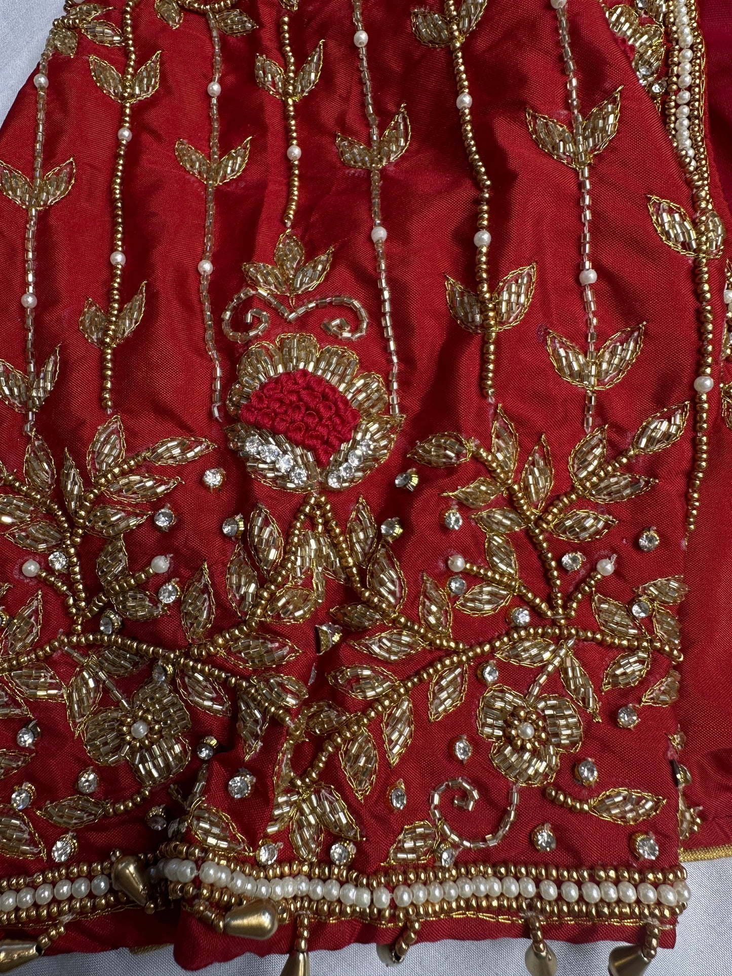 Kardana Pattu Red Maggam Blouse