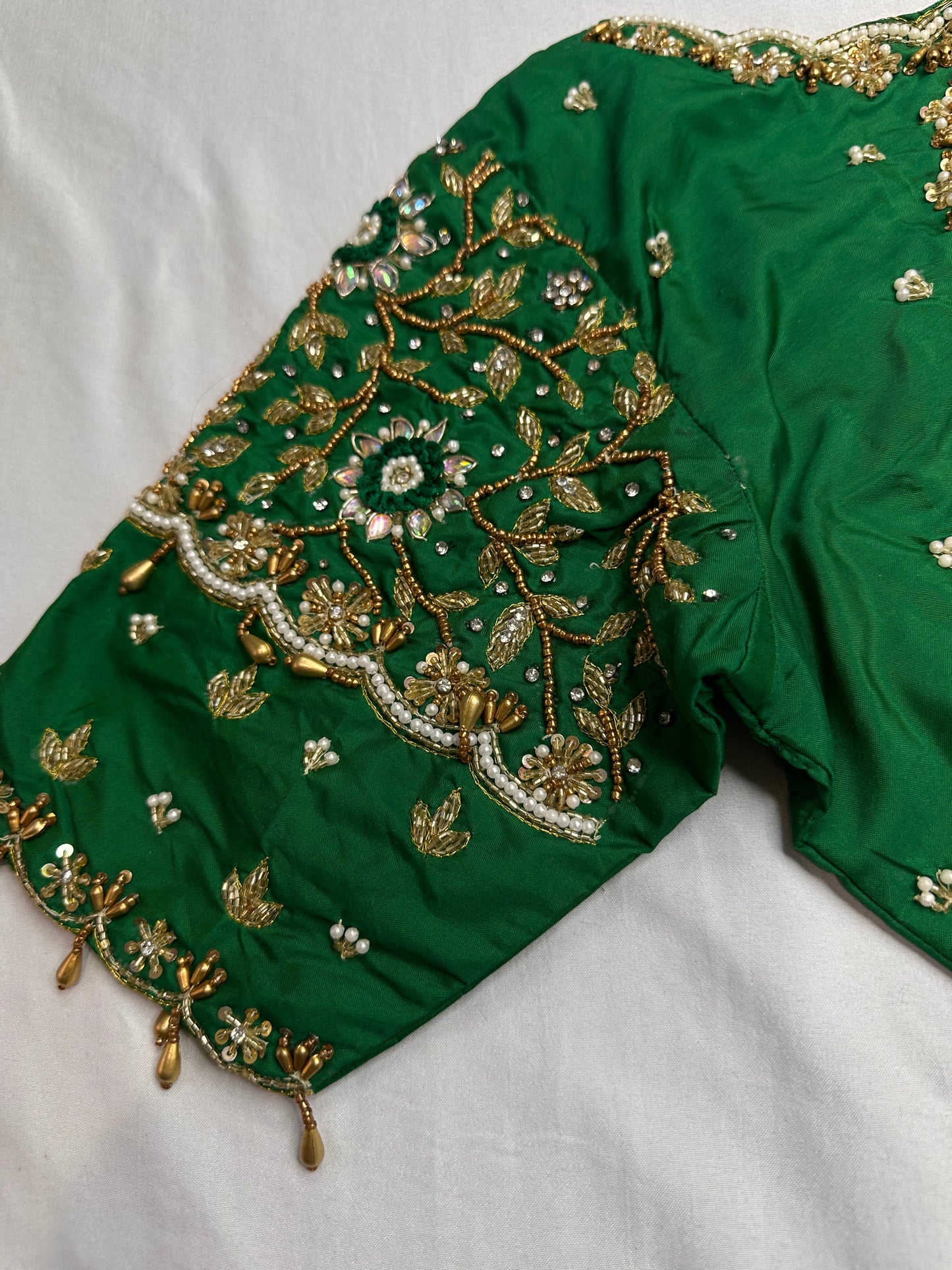 Kardana Green Maggam Blouse