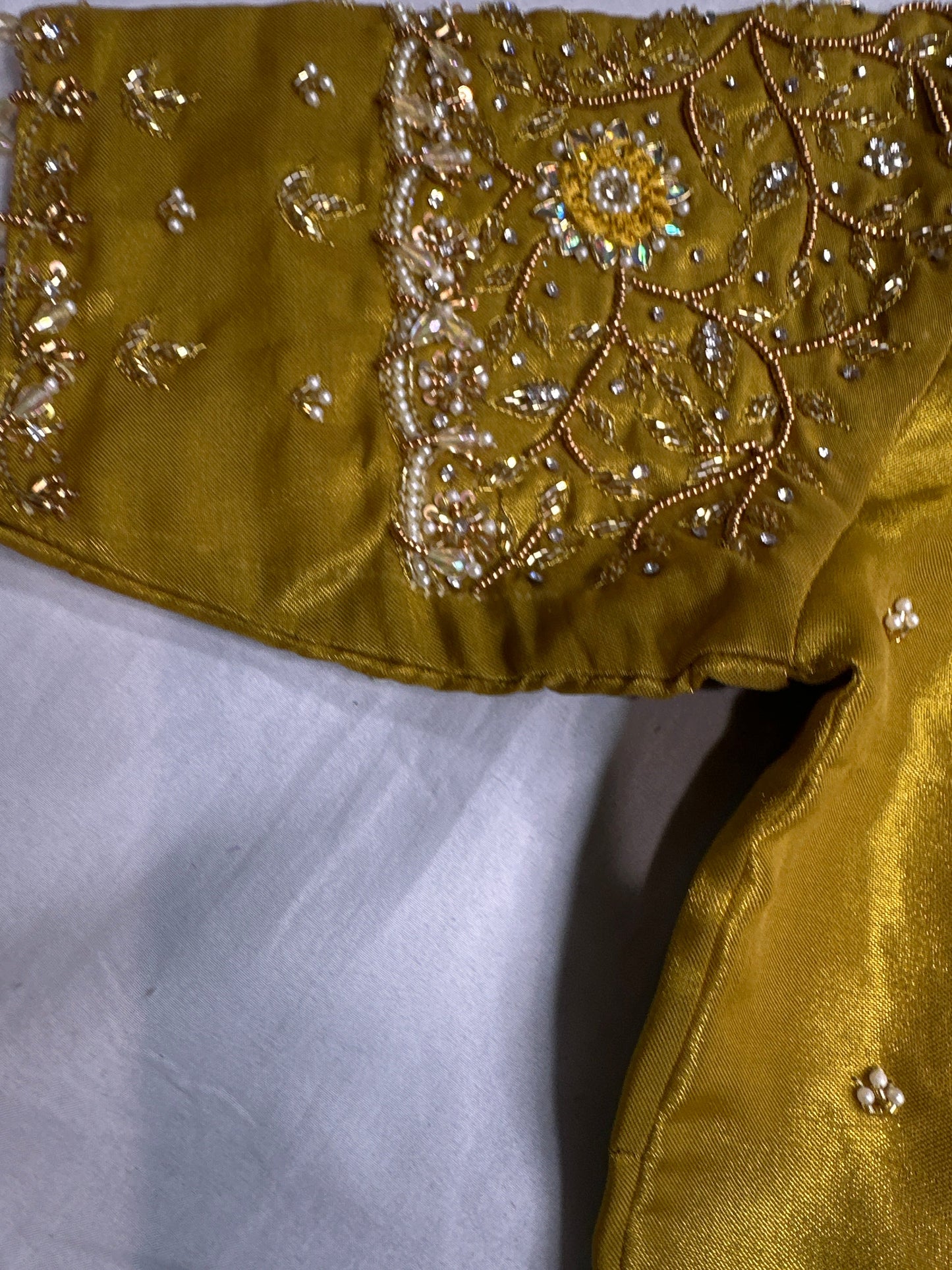Gold Kardana Color Maggam Blouse