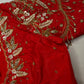 Kardana Red Pearls  Maggam Blouse