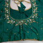 Pearl Maggam Teal Green Blouse