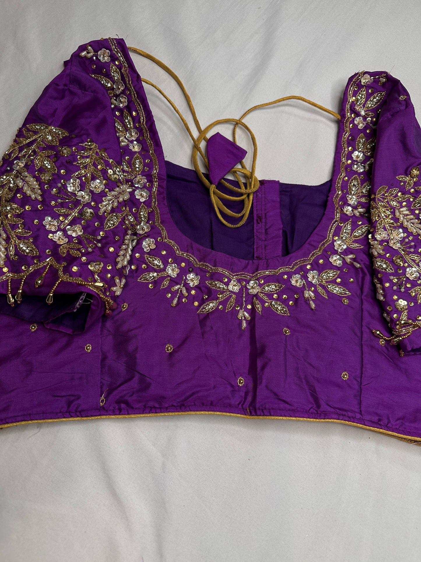 Kardana Purple Pearls Maggam Blouse