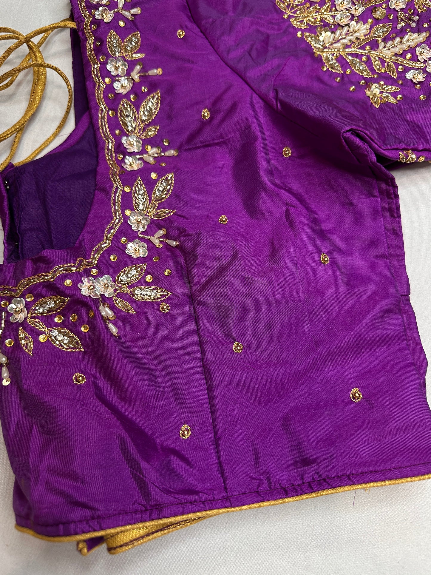 Kardana Purple Pearls Maggam Blouse