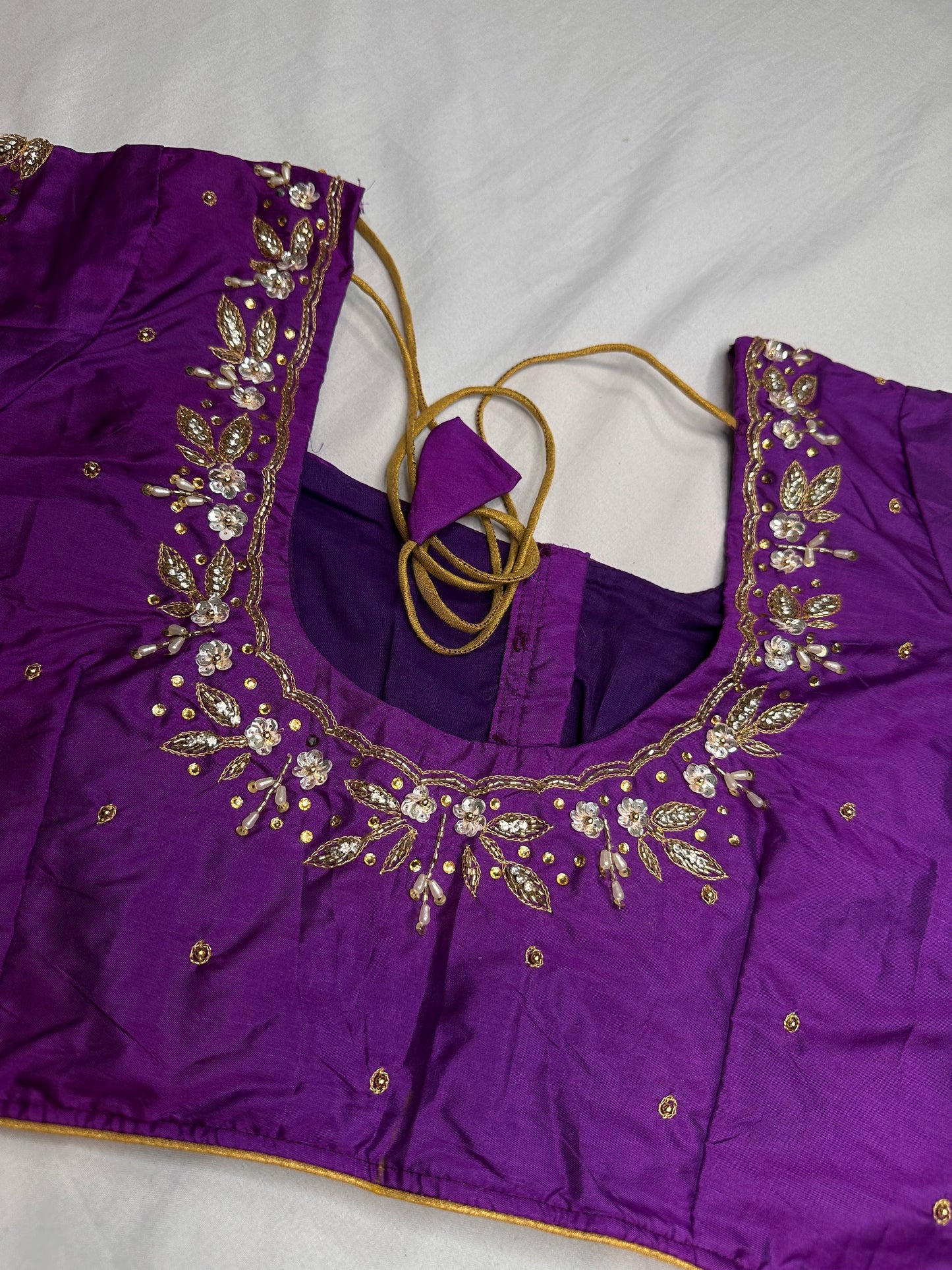 Kardana Purple Pearls Maggam Blouse