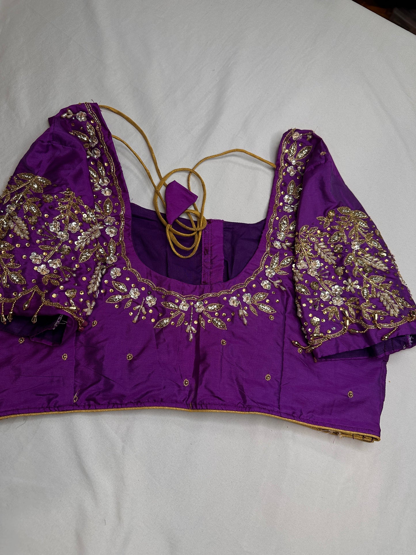 Kardana Purple Pearls Maggam Blouse