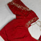 Kardana Red Maggam Pearl Work Blouse