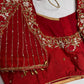 Kardana Red Maggam Pearl Work Blouse