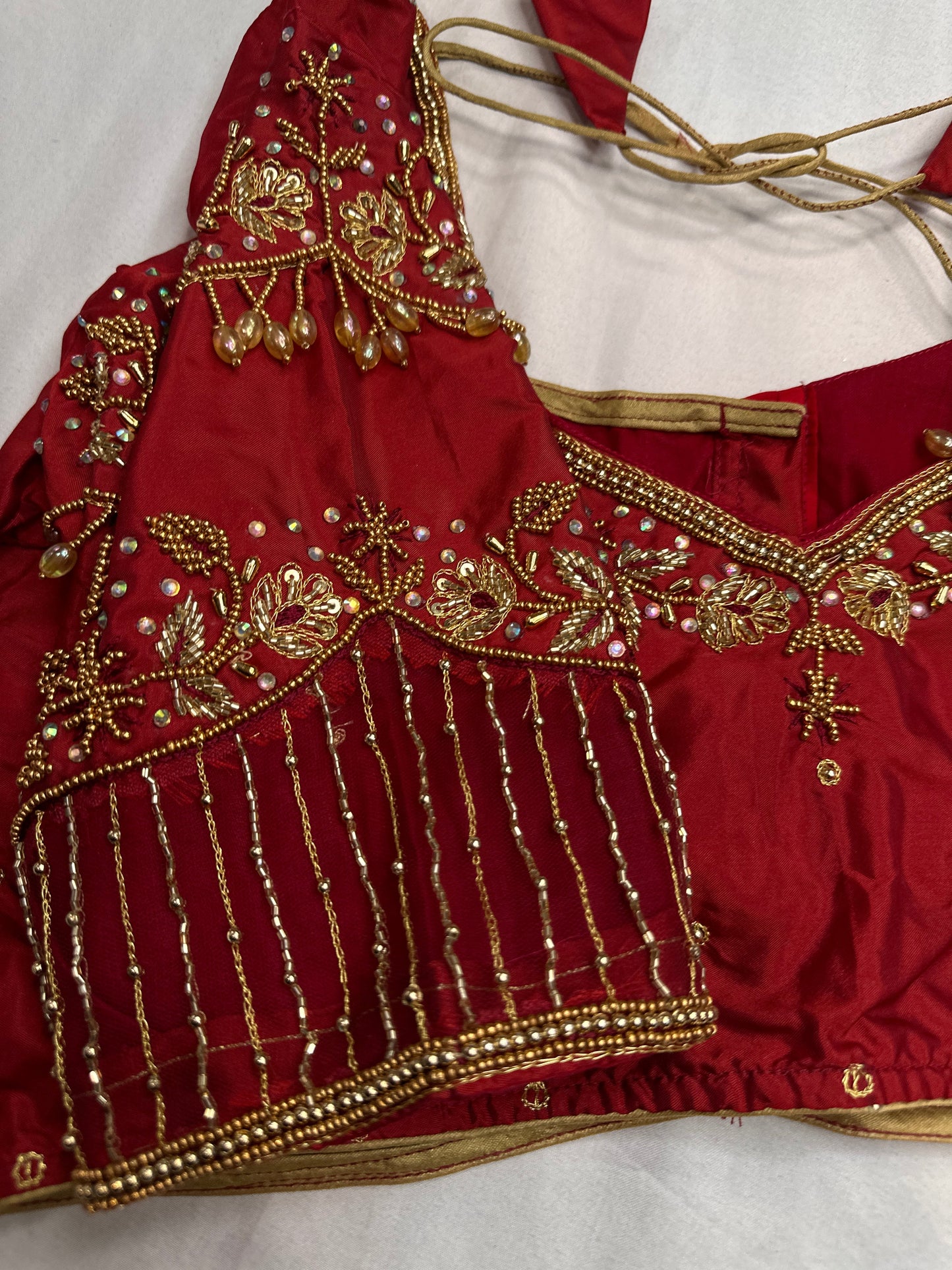 Kardana Red Color  Maggam Blouse