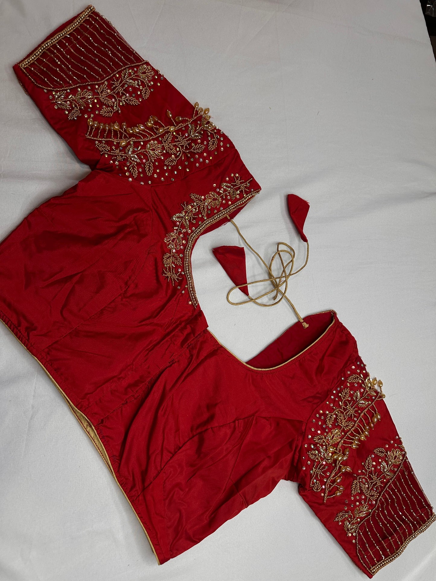 Kardana Red Color  Maggam Blouse