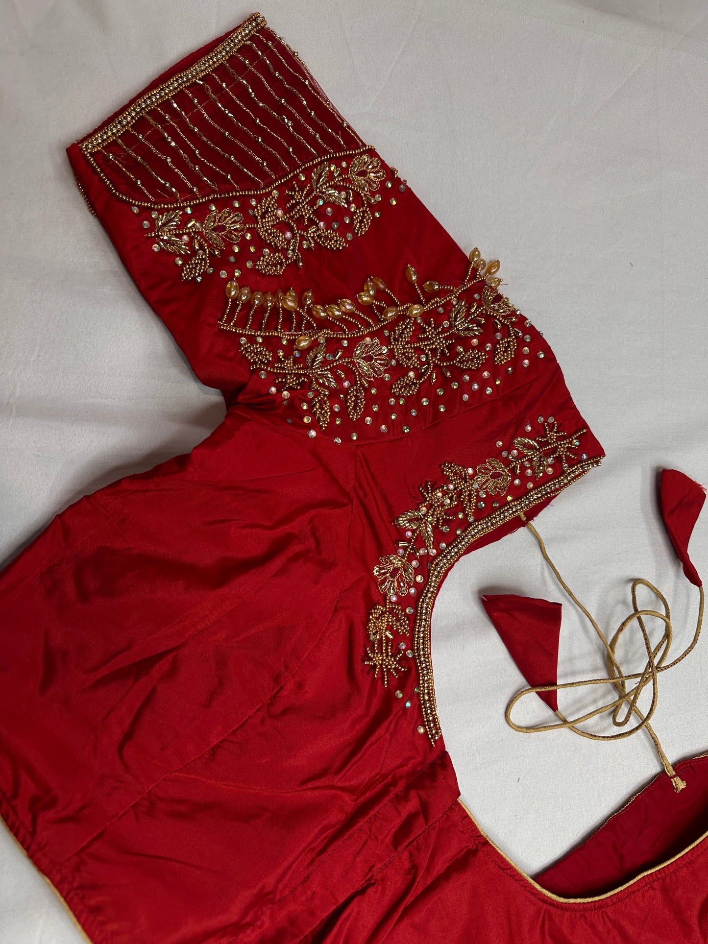 Kardana Red Color  Maggam Blouse