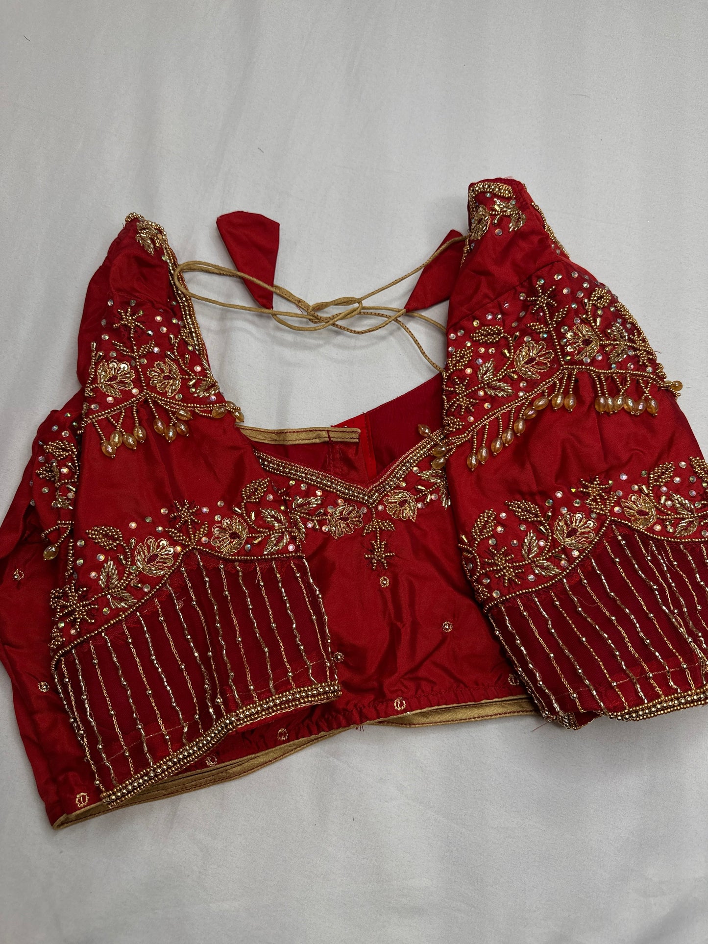 Kardana Red Color  Maggam Blouse