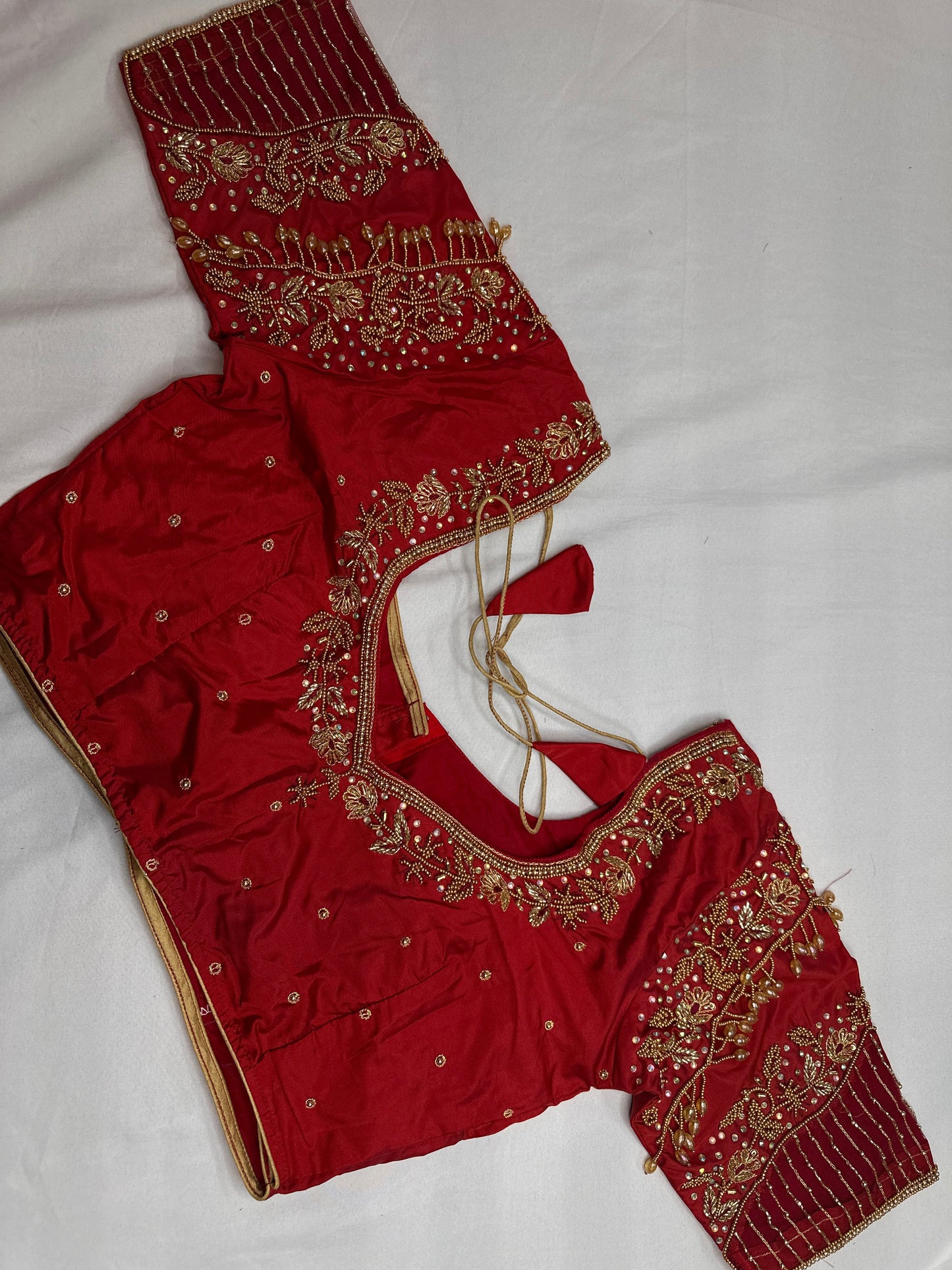 Kardana Red Color  Maggam Blouse