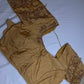 Gold Kardana Net Sleeves Maggam Blouse