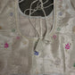 Silver Tissue Multi Color Maggam Blouse