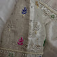 Silver Tissue Multi Color Maggam Blouse