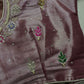 Tissue Mavve Purple Multi Color Maggam Blouse