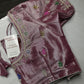 Tissue Mavve Purple Multi Color Maggam Blouse