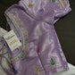 Lavender Purple Tissue Multi Color Maggam Blouse
