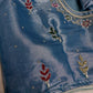 Tissue Multi Color Blue Maggam Blouse