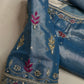 Tissue Multi Color Blue Maggam Blouse