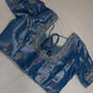 Tissue Multi Color Blue Maggam Blouse