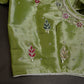 Green Tissue Multi Color  Maggam Blouse