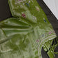 Green Tissue Multi Color  Maggam Blouse