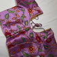 Purple Silk Kalamkari Sequence Blouse