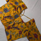 Yellow Silk Kalamkari Sequence Blouse