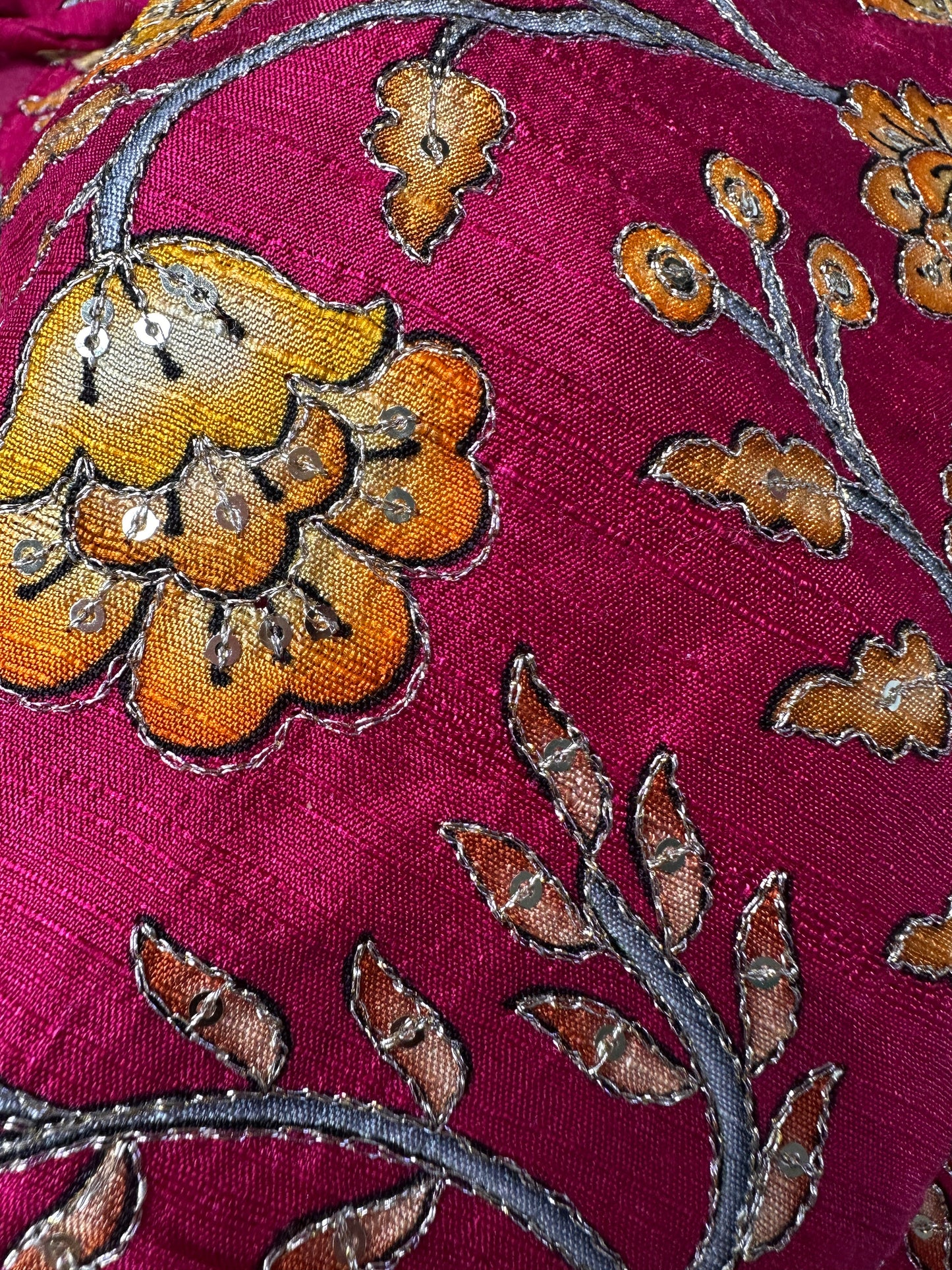 Pink Silk Kalamkari Sequence Blouse