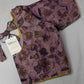 Mauve Purple Silk Kalamkari Sequence Blouse