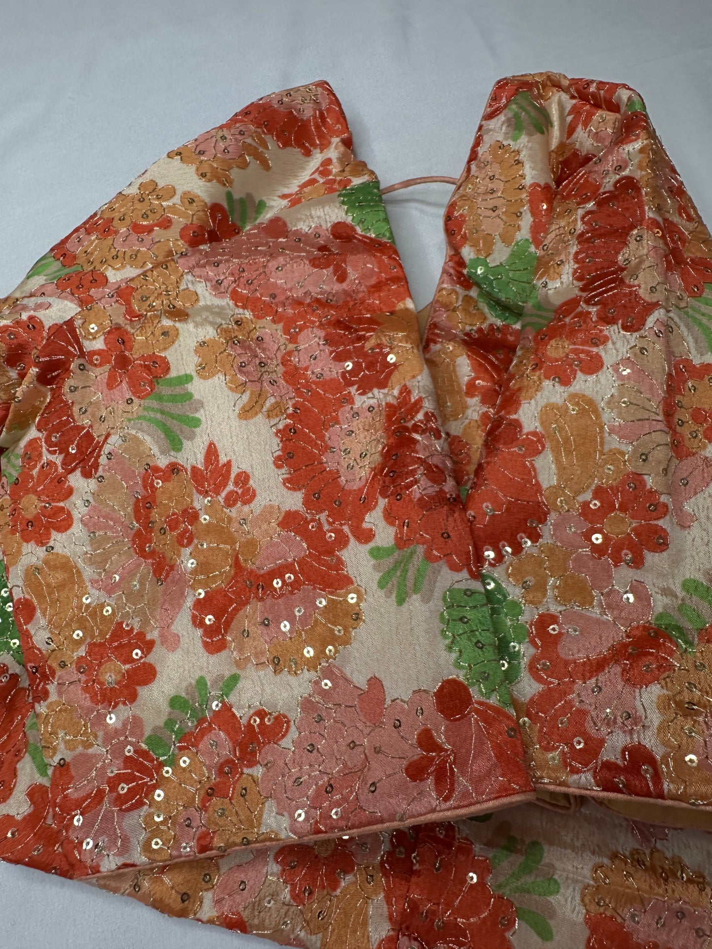 Multi Color Silk Kalamkari Sequence Blouse