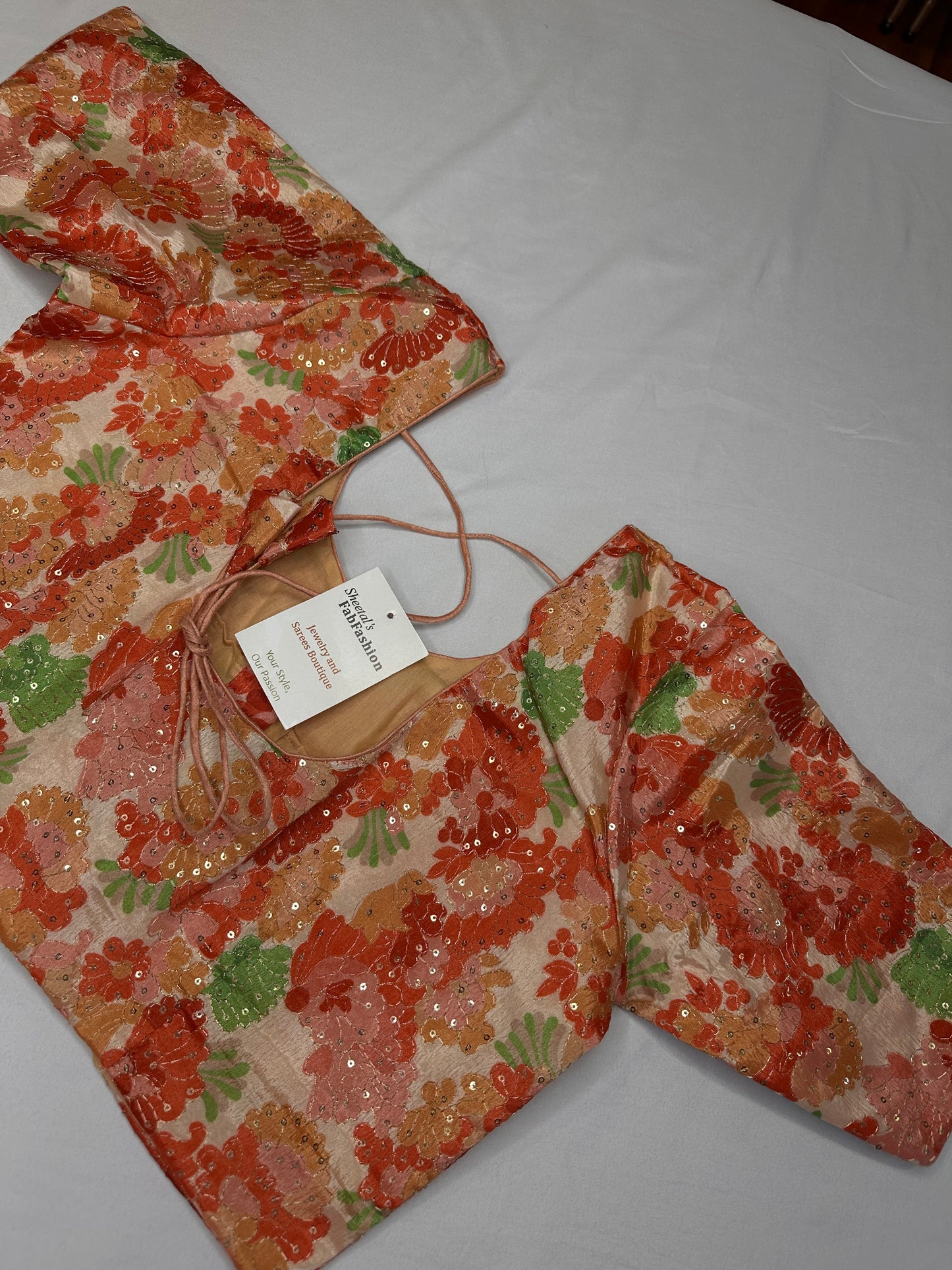 Multi Color Silk Kalamkari Sequence Blouse