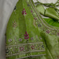 Green Tissue Multi Color Maggam Blouse