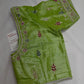 Green Tissue Multi Color Maggam Blouse