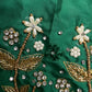 Green Kardana Pearls Maggam Blouse