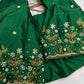 Green Kardana Pearls Maggam Blouse
