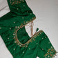 Green Kardana Pearls Maggam Blouse