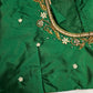 Green Kardana Pearls Maggam Blouse