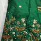 Green Kardana Pearls Maggam Blouse